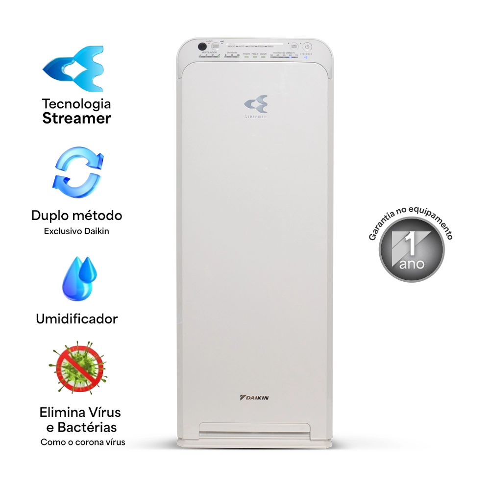 Purificador e Umidificador de Ar Streamer Daikin MCK55 127V