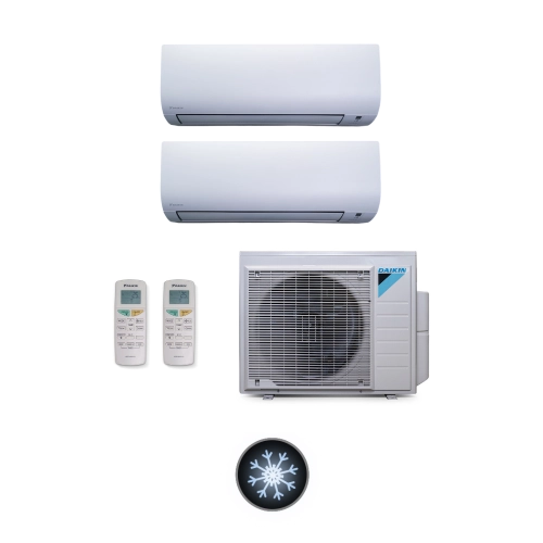 Ar Condicionado Multi Split 2 Ambientes 18000 Btus Inverter Lite Daikin com 2 Hi Wall 9000 Frio 220V