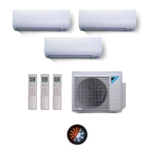 Ar Condicionado Multi Split 3 Ambientes 28000 Btus Inverter Advance Daikin com 3 Hi Wall 12000 Quente Frio 220V