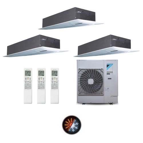 Ar Condicionado Multi Split 3 Ambientes 38000 Btus Inverter Advance Daikin com 3 Cassetes Uma Via 18000 Quente Frio 220V