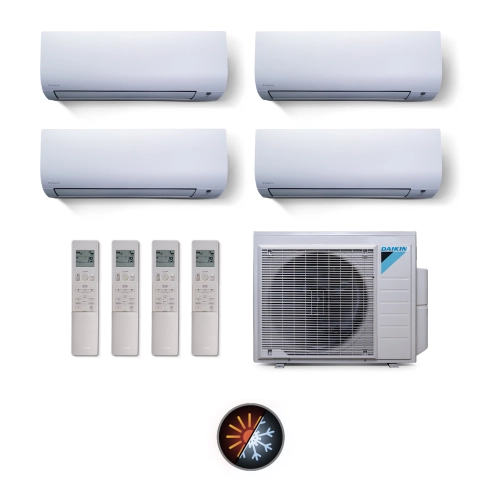 Ar Condicionado Multi Split 4 Ambientes 34000 Btus Inverter Advance Daikin com 4 Hi Wall 9000 Quente Frio 220V