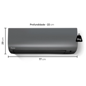 Ar Condicionado 12000 Btus Inverter Daikin Ecoswing Smart Gold Icolor Grafite Quente Frio 220V