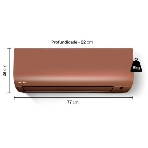 Ar Condicionado 12000 Btus Inverter Daikin Ecoswing Smart Gold Icolor Marrom Quente Frio 220V