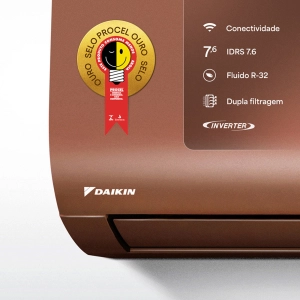 Ar Condicionado 18000 Btus Inverter Daikin Ecoswing Smart Gold Icolor Marrom Quente Frio 220V