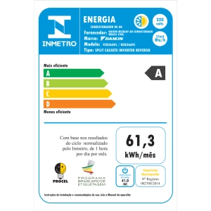 Ar Condicionado Cassete 36000 Btus Inverter 4 Vias Daikin Sky Air Quente e Frio 220V