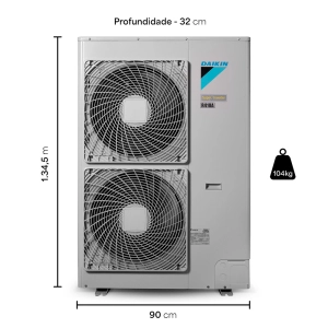 Ar Condicionado Cassete 48000 Btus Inverter 4 Vias Daikin Sky Air Quente e Frio 220V