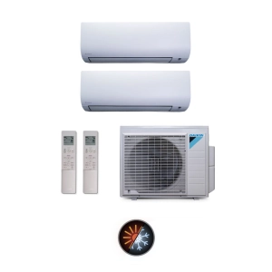 Ar Condicionado Multi Split 2 Ambientes 18000 Btus Inverter Advance Daikin com 2 Hi Wall de 12000 e 18000 Quente Frio 220V