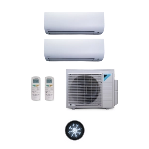 Ar Condicionado Multi Split 2 Ambientes 18000 Btus Inverter Lite Daikin com 2 Hi Wall 9000 e 12000 Frio 220V