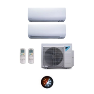 Ar Condicionado Multi Split 2 Ambientes 18000 Btus Inverter Lite Daikin com 2 Hi Wall de 12000 Quente Frio 220V