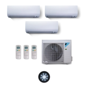 Ar Condicionado Multi Split 3 Ambientes 18000 Btus Inverter Lite Daikin com 3 Hi Wall 9000 Frio 220V