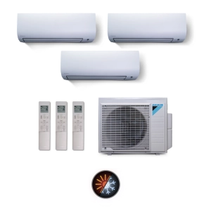 Ar Condicionado Multi Split 3 Ambientes 28000 Btus Inverter Advance Daikin com 3 Hi Wall 12000 Quente Frio 220V