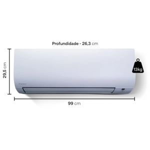 Ar Condicionado Multi Split 3 Ambientes 34000 Btus Inverter Advance Daikin com 1 Hi Wall 9000 e 2 de 20000 Quente Frio 220V 