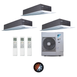 Ar Condicionado Multi Split 3 Ambientes 38000 Btus Inverter Advance Daikin com 3 Cassetes Uma Via 18000 Quente Frio 220V